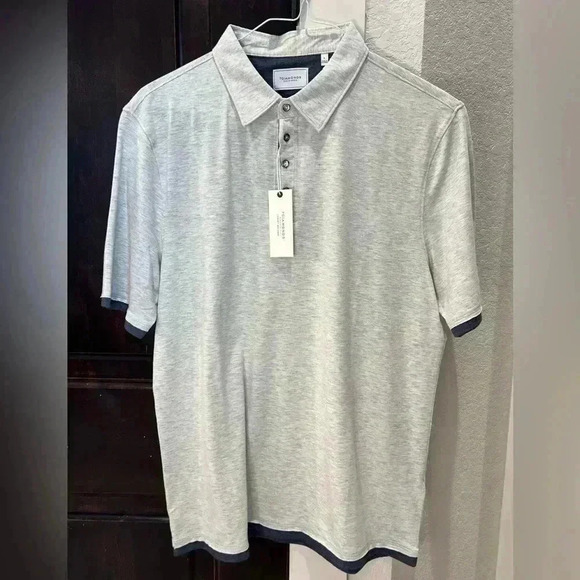 NWT 7 Diamond Men’s Short Sleeve Polo/Grey/Size Large - Picture 1 of 6
